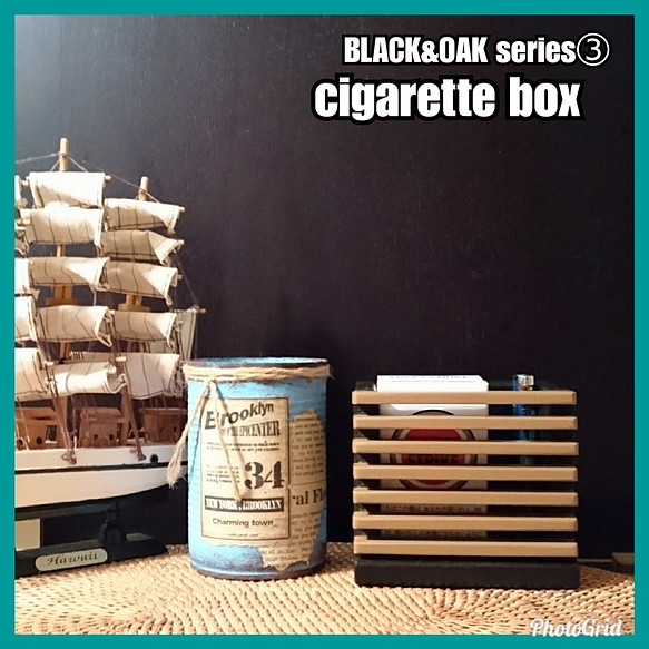■cigarette box 【BLACK&OAK series③】 1枚目の画像