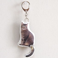 kiji貓墊尾Furifuri噱頭鑰匙扣“我是為瑞科” 第1張的照片