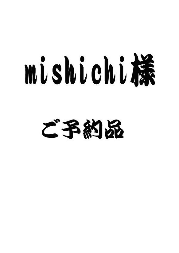 mishichi様ご予約ページ 1枚目の画像