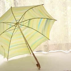 晴雨兼用日傘『海の透けるレモネード』（着物にも洋服にも　一点物） 1枚目の画像