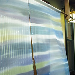 由LEXUS認證的京都工匠手工染色的涼爽Noren“ Kasumi” 第1張的照片