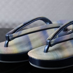 手工染色的涼鞋“ Dusho” L碼（24至24.5厘米）和服藝術家染的一塊 第1張的照片