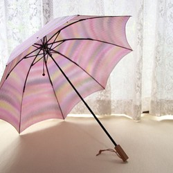 晴雨兼用折畳み日傘『隠れた華の想い』（着物にも洋服にも・一点物） 1枚目の画像