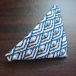 【定制】日本傳統圖案三角形髮夾（珍珠） 第1張的照片