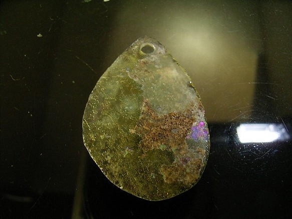 一点物！銀化した穴あきローマングラス（アフガニスタン産）２２
