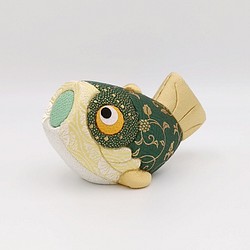 木目込人形　鯉のぼり(緑色) 1枚目の画像