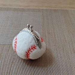 【受注製作】野球ボールがま口⚾ 1枚目の画像
