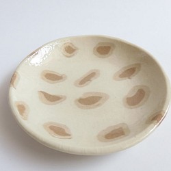 練りこみ陶器　ヒョウ柄皿　バラ売り 1枚目の画像