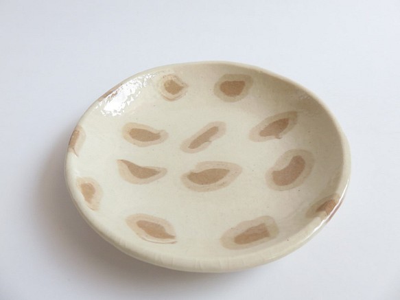 練りこみ陶器　ヒョウ柄皿　バラ売り 1枚目の画像