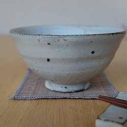 粉引ｰマット　飯碗-S 1枚目の画像