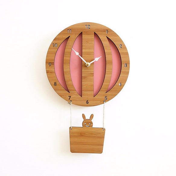 Wall clocks, Hot Air Balloon Wood Clock, Kids wall clock 第1張的照片