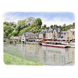 ポストカード ヨーロッパ風景画(組合せ自由4枚セットで1.000円) No.142  ブルターニュ　ランス川 1枚目の画像