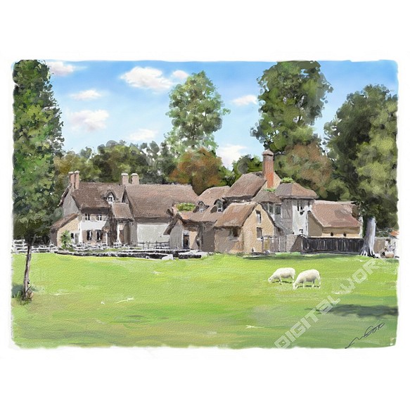 ポストカード ヨーロッパ風景画（組み合わせ自由4枚セット1.000円）No.190  王妃の田舎家 1枚目の画像