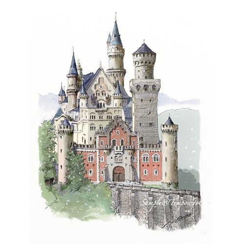 ポストカード ヨーロッパ風景画￥250（他の絵と4枚セット売り1.000円 