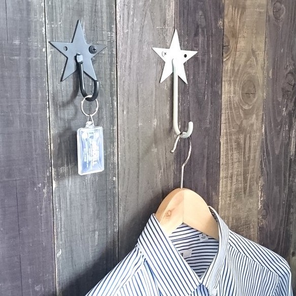 明星鐵鉤&lt;3件套&gt;鉤壁掛式存儲DIY流行之星新改建改建商店入口 第1張的照片