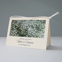 招待状 [ Flowers - white ] 10部セット 1枚目の画像