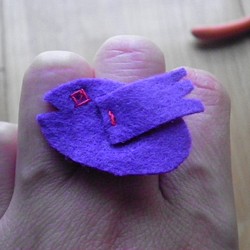 紫鳥指輪 1枚目の画像