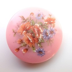 チェコのボタン　花束ピンク 1枚目の画像