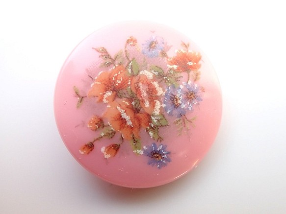 チェコのボタン　花束ピンク 1枚目の画像