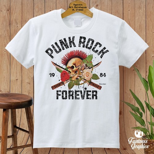 PUNK ROCK FOREVER  (スカルロックグラフィック) [受注生産新品] 1枚目の画像