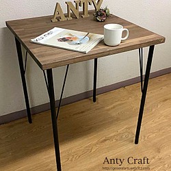 【NEW】鉄脚テーブル カフェテーブル アイアン家具 完成品（60.5×60.5cm）   UN/BK 完成品 1枚目の画像