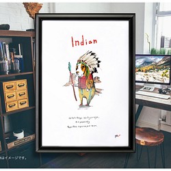 フレーム付きA4ポスター「Indian」 1枚目の画像