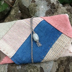 手織りヘンプ紐式財布P-12 1枚目の画像
