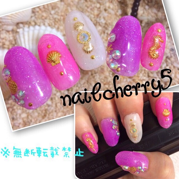 キラかわ ピンク系サマーネイル ネイルチップ ジェル 夏 ネイルチップ ネイルシール Nail Chelly5 通販 Creema クリーマ ハンドメイド 手作り クラフト作品の販売サイト