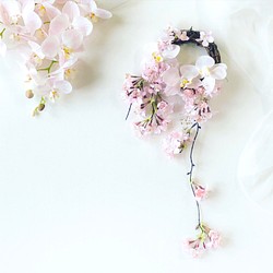 しだれ桜と胡蝶蘭のリース 1枚目の画像