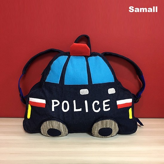 パトカーのリュック♪ smallサイズ イニシャル入 働く車 リュック