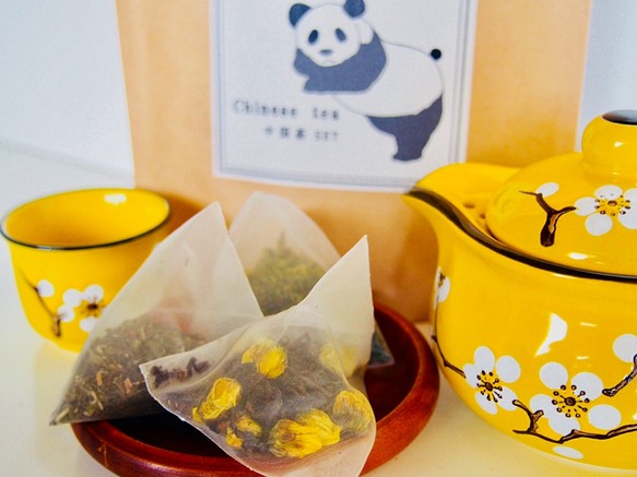 3種類の中国茶を簡単に楽しめる よくばり 中国茶 セット 三角ティーバッグ 1枚目の画像