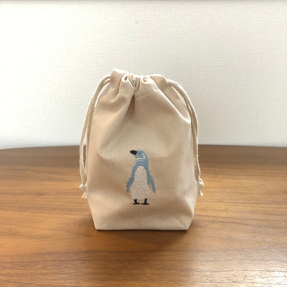 ペンギン巾着袋 1枚目の画像