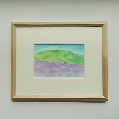 絵画 インテリア 額絵 水彩と色墨 クレパスのコラボ画 憧れの風景 ラベンダー 絵画 Susa Art 通販 Creema クリーマ ハンドメイド 手作り クラフト作品の販売サイト