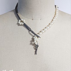 Chain&perl　necklace　3way?　ネックレス 1枚目の画像