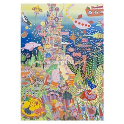 日本特注 絵画「台所に立つ男」F20・油彩画・原画・裏紐付き 絵画/タペストリ