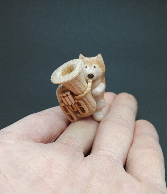 木製チューバ柴犬【受注制作】 1枚目の画像