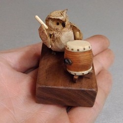 木製太鼓シマフクロウ 1枚目の画像