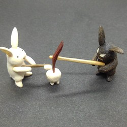 木製牙膏兔對致齲兔 第1張的照片