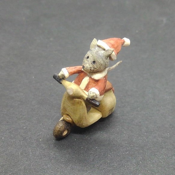 木製聖誕老人老鼠 第1張的照片