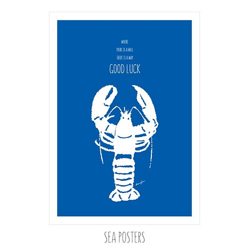 送料無料 大判ポスター Sea Posters Lobster ロブスター イラスト Coral Water 通販 Creema クリーマ ハンドメイド 手作り クラフト作品の販売サイト