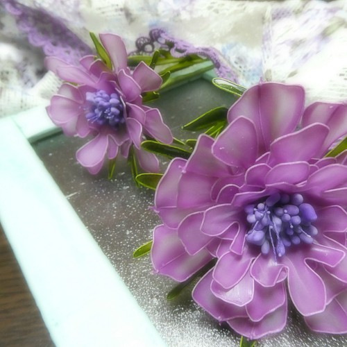 季節の花 紫のアネモネ 2本セット フラワー リース あるてす 通販 Creema クリーマ ハンドメイド 手作り クラフト作品の販売サイト