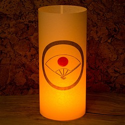 日本紙燈“日之丸粉絲”手繪LED的Andon 第1張的照片