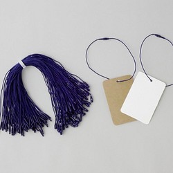 糸ロックス-Ｒ【ネイビー/20cm/100本入】ブランドタグや値札付けに！　提げ札用糸ループ 1枚目の画像
