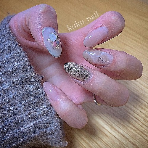 キラキラ ヌーディネイル ネイルチップ ネイルシール Kuku Nail 通販 Creema クリーマ ハンドメイド 手作り クラフト作品の販売サイト