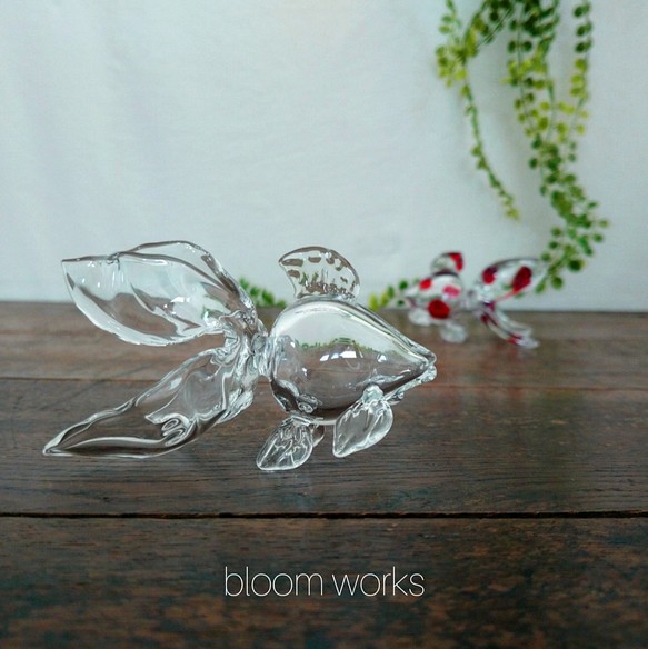 ◇受注制作◇ ガラスの金魚 ＊ クリア 立体・オブジェ bloom works