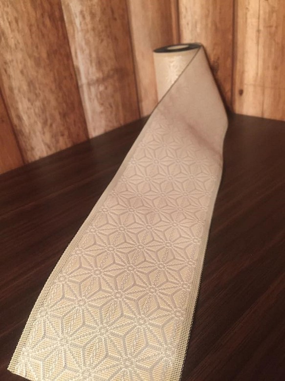 オリジナル畳縁「たたみへり」　麻の葉模様・真珠 4m 1枚目の画像