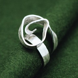 銀蘿蔔假髮戒指-當代珠寶 第1張的照片
