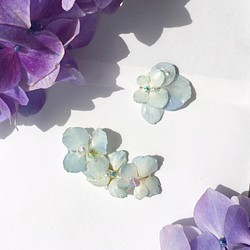 國內包郵 繡球花 ashmeyer 袖口 / 耳環 / 白 第1張的照片