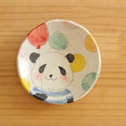 搽粉的五顏六色的氣球熊貓盤。 第1張的照片