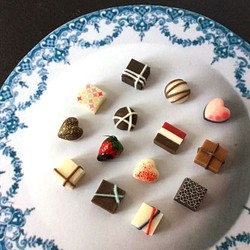 多種類可選擇 迷你巧克力拼盤 （無耳洞耳環・耳夾） 第1張的照片